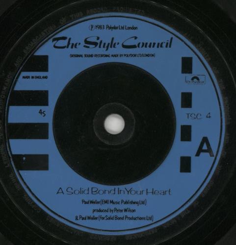The Style Council A Solid Bond In Your Heart - gatefold 7" vinyl single (7 inch record / 45) UK STY07AS679797
