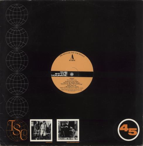 The Style Council Angel / Heaven's Above 12" vinyl single (12 inch record / Maxi-single) UK STY12AN879012