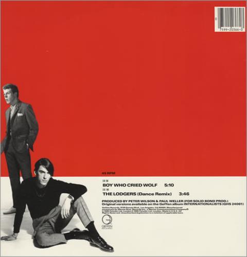 The Style Council Boy Who Cried Wolf 12" vinyl single (12 inch record / Maxi-single) US STY12BO22804