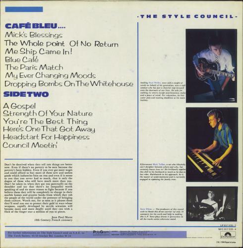 The Style Council Caf� Bleu vinyl LP album (LP record) Greek STYLPCA793499