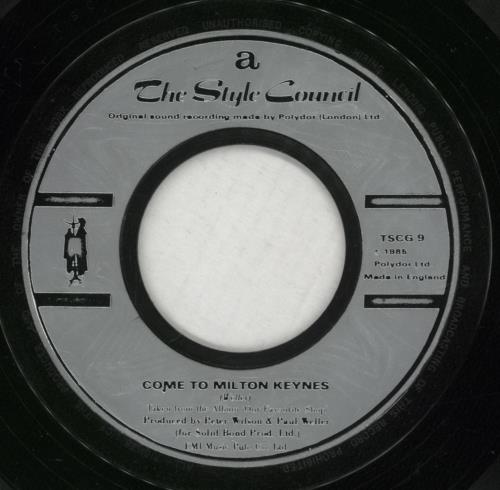 The Style Council Come To Milton Keynes 7" vinyl single (7 inch record / 45) UK STY07CO43371