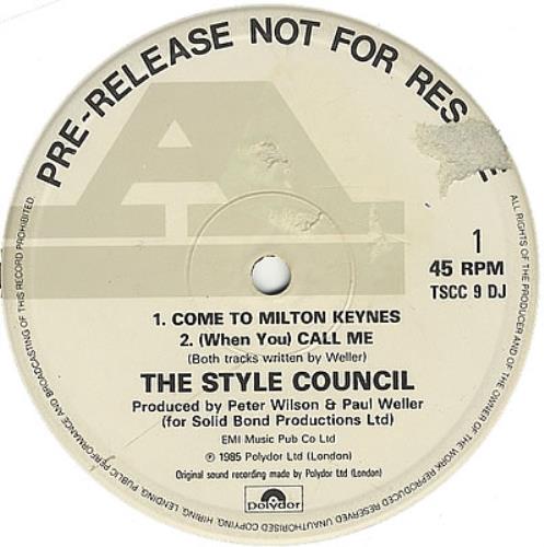 The Style Council Come To Milton Keynes 12" vinyl single (12 inch record / Maxi-single) UK STY12CO85600