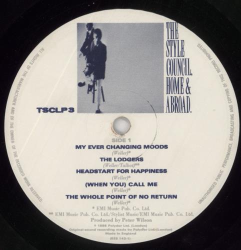 The Style Council Home & Abroad + Obi - EX vinyl LP album (LP record) UK STYLPHO700327