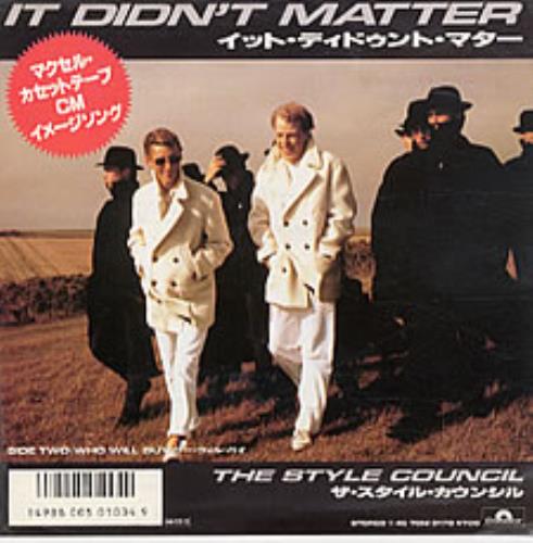 The Style Council It Didn't Matter 7" vinyl single (7 inch record / 45) Japanese STY07IT67928
