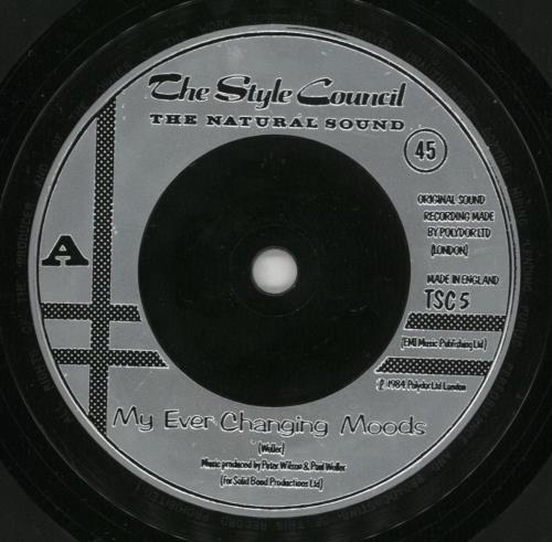 The Style Council My Ever Changing Moods 7" vinyl single (7 inch record / 45) UK STY07MY42558