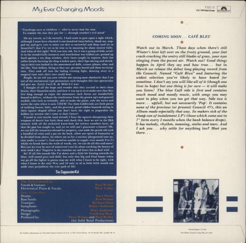 The Style Council My Ever Changing Moods 7" vinyl single (7 inch record / 45) UK STY07MY42558