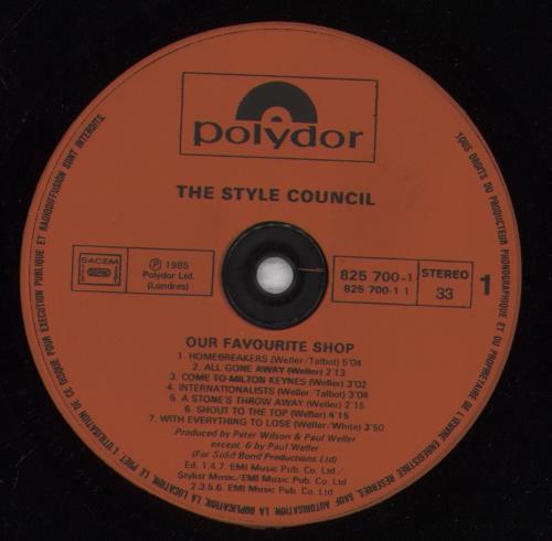 The Style Council Our Favourite Shop vinyl LP album (LP record) French STYLPOU842823