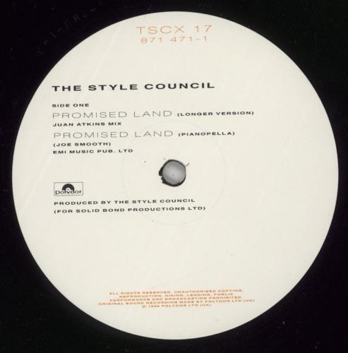 The Style Council Promised Land 12" vinyl single (12 inch record / Maxi-single) UK STY12PR107585