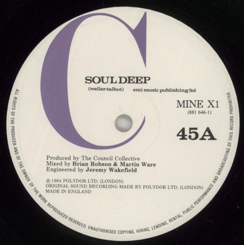 The Style Council Soul Deep + p/s 12" vinyl single (12 inch record / Maxi-single) UK STY12SO546032