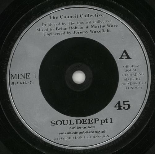 The Style Council Soul Deep 7" vinyl single (7 inch record / 45) UK STY07SO46335