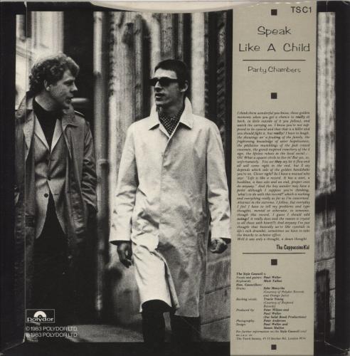 The Style Council Speak Like A Child 7" vinyl single (7 inch record / 45) UK STY07SP42556