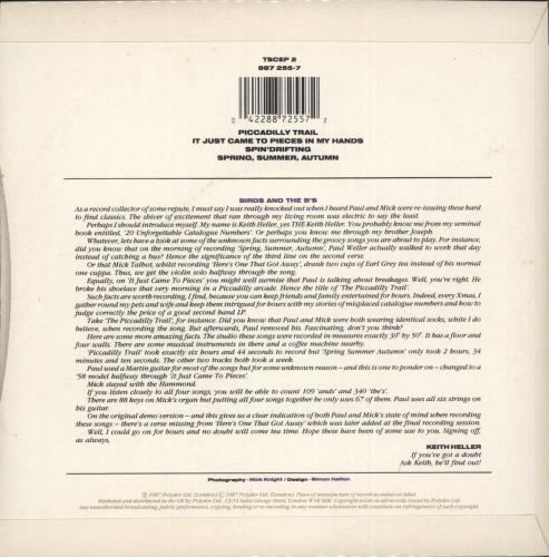 The Style Council The Birds & The Bees EP 7" vinyl single (7 inch record / 45) UK STY07TH70728