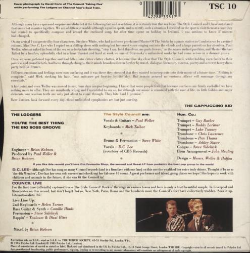 The Style Council The Lodgers 7" vinyl single (7 inch record / 45) UK STY07TH645197