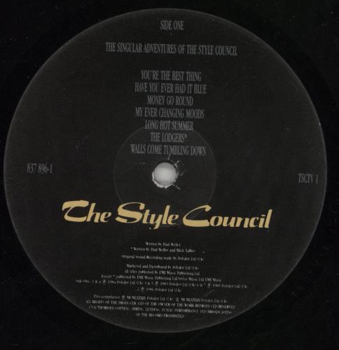 The Style Council The Singular Adventures Of The Style Council - Hype Sticker - EX vinyl LP album (LP record) UK STYLPTH776350