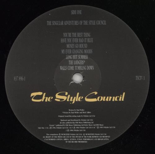 The Style Council The Singular Adventures Of The Style Council vinyl LP album (LP record) UK STYLPTH245225