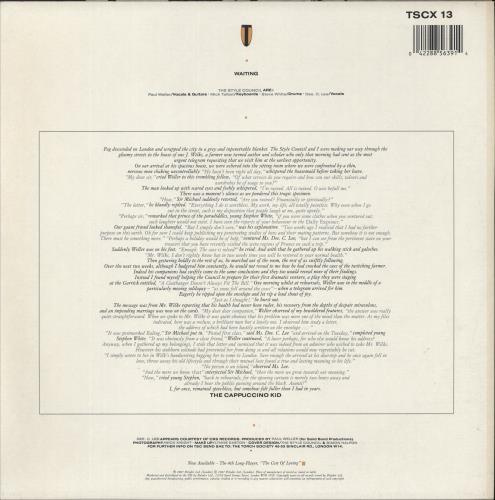 The Style Council Waiting 12" vinyl single (12 inch record / Maxi-single) UK STY12WA55048