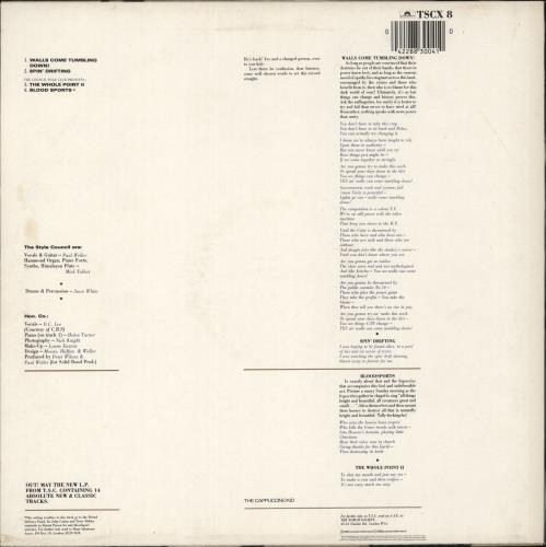 The Style Council Walls Come Tumbling Down 12" vinyl single (12 inch record / Maxi-single) UK STY12WA22783