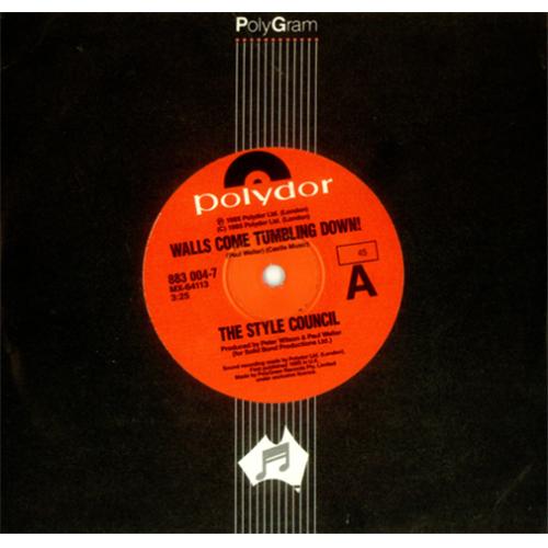 The Style Council Walls Come Tumbling Down 7" vinyl single (7 inch record / 45) Australian STY07WA94043