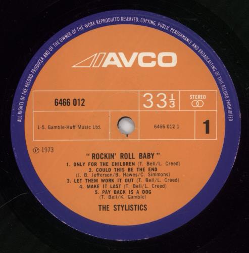 The Stylistics Rockin' Roll Baby vinyl LP album (LP record) UK ICSLPRO457525