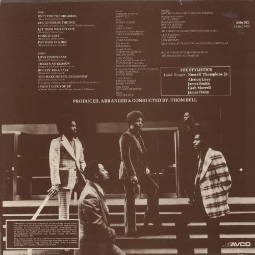 The Stylistics Rockin' Roll Baby vinyl LP album (LP record) UK ICSLPRO457525