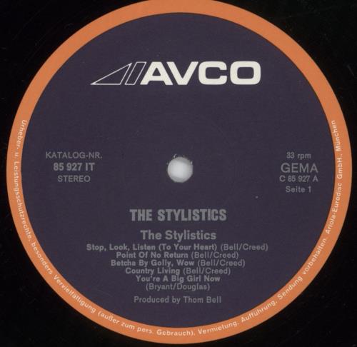 The Stylistics The Stylistics vinyl LP album (LP record) German ICSLPTH890542