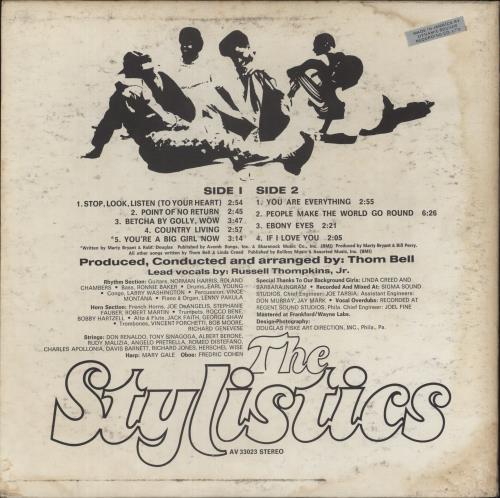 The Stylistics The Stylistics vinyl LP album (LP record) Jamaican ICSLPTH891676