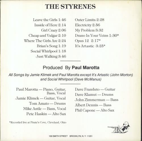 The Styrenes Girl Crazy vinyl LP album (LP record) US 47KLPGI797019