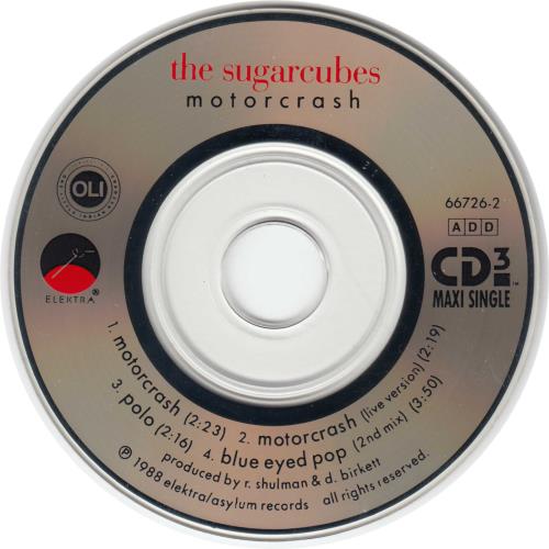 The Sugarcubes Motorcrash - EX 3" CD single (CD3) US SUGC3MO687972
