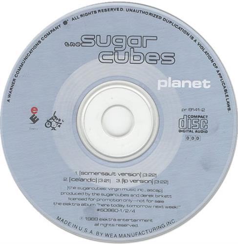 The Sugarcubes Planet CD single (CD5 / 5") US SUGC5PL27114