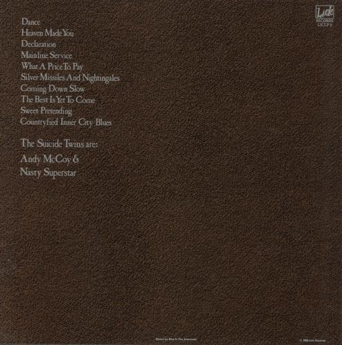 The Suicide Twins Silver Missiles And Nightingales + Merch Insert vinyl LP album (LP record) UK SUTLPSI879748