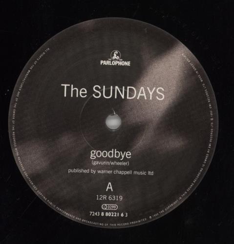 The Sundays Goodbye 12" vinyl single (12 inch record / Maxi-single) UK SUN12GO83323