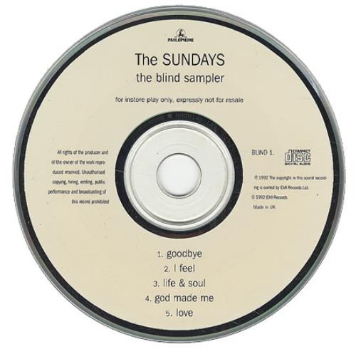 The Sundays The Blind Sampler CD single (CD5 / 5") UK SUNC5TH41251