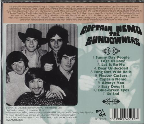 The Sundowners Captain Nemo CD album (CDLP) UK 38UCDCA779689