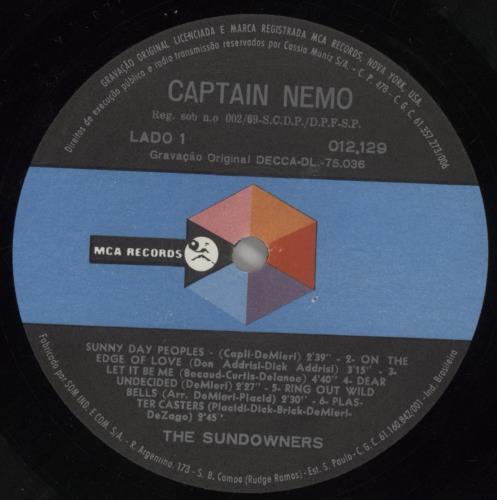 The Sundowners Captain Nemo vinyl LP album (LP record) Brazilian 38ULPCA859604