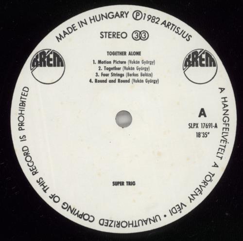 The Super Trio Together Alone vinyl LP album (LP record) Hungarian 95LLPTO878806