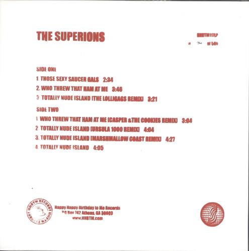 The Superions The Superions 12" vinyl single (12 inch record / Maxi-single) US UZ312TH716152