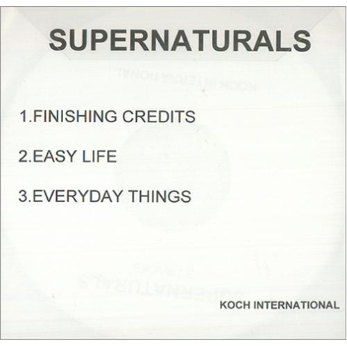 The Supernaturals Finishing Credits CD-R acetate UK RNACRFI426181