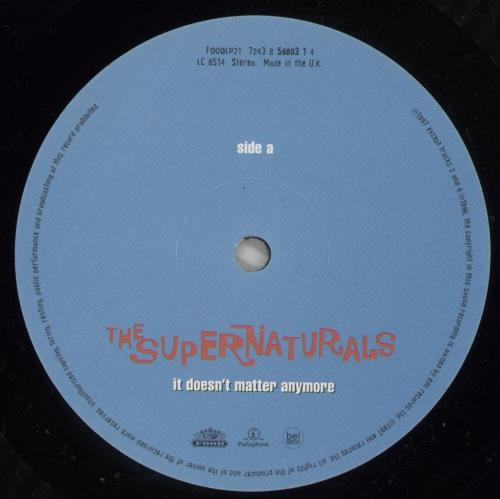 The Supernaturals It Doesn't Matter Anymore vinyl LP album (LP record) UK RNALPIT483264