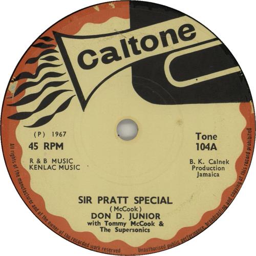 The Supersonics Sir Pratt Special 7" vinyl single (7 inch record / 45) UK X4G07SI662638