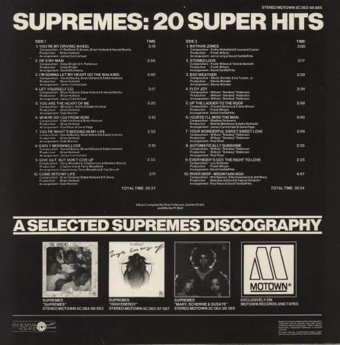 The Supremes 20 Super Hits vinyl LP album (LP record) Dutch SPMLPSU497990