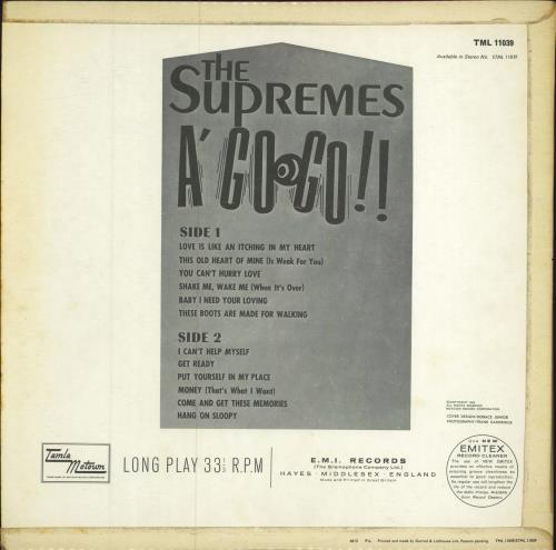 The Supremes A' Go Go- Factory sample vinyl LP album (LP record) UK SPMLPAG785837