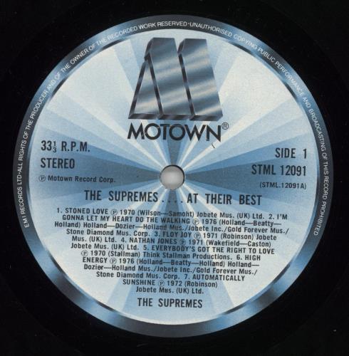 The Supremes At Their Best vinyl LP album (LP record) UK SPMLPAT497980