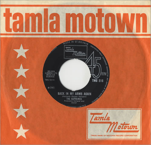 The Supremes Back In My Arms Again - NOC 7" vinyl single (7 inch record / 45) UK SPM07BA459683