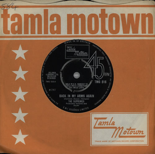 The Supremes Back In My Arms Again 7" vinyl single (7 inch record / 45) UK SPM07BA571352