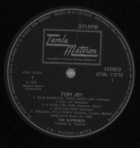 The Supremes Floy Joy vinyl LP album (LP record) UK SPMLPFL888149