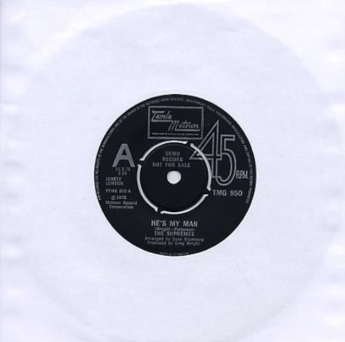 The Supremes He's My Man 7" vinyl single (7 inch record / 45) UK SPM07HE345953