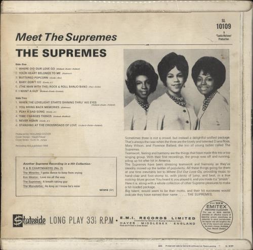 The Supremes Meet The Supremes - VG vinyl LP album (LP record) UK SPMLPME847707