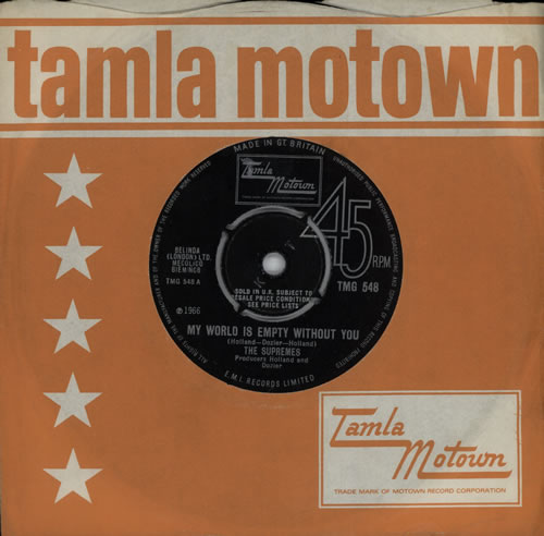 The Supremes My World Is Empty Without You 7" vinyl single (7 inch record / 45) UK SPM07MY571353