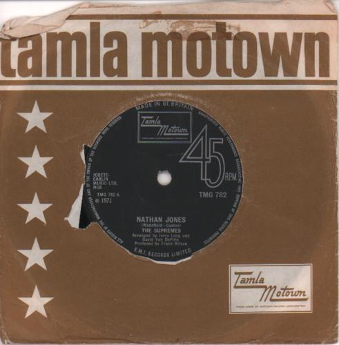 The Supremes Nathan Jones 7" vinyl single (7 inch record / 45) UK SPM07NA240787
