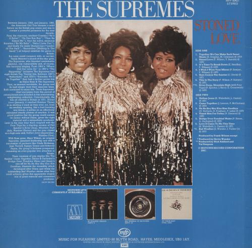 The Supremes Stoned Love vinyl LP album (LP record) UK SPMLPST523258
